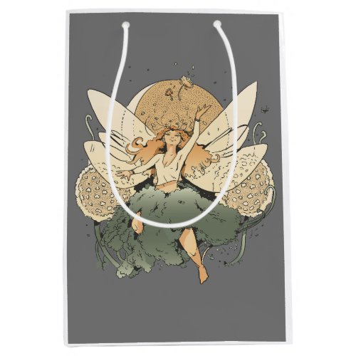 Fairy flying in the sky          medium gift bag