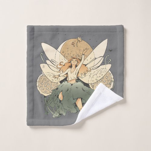 Fairy flying in the sky         wash cloth