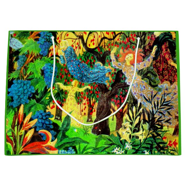 fairy folk in the forest  large gift bag (Front)