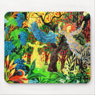 fairy folk people in the forest mouse pad