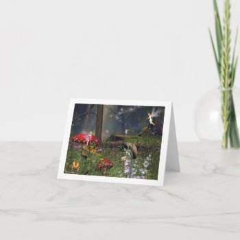Fairy Forest Card by RenderlyYours at Zazzle