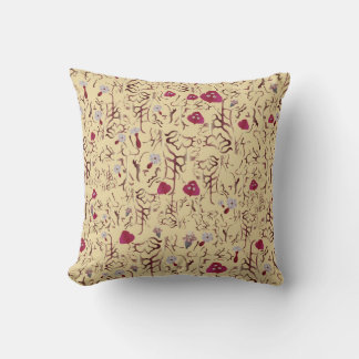 Fairy Forest Flowers Throw Pillow