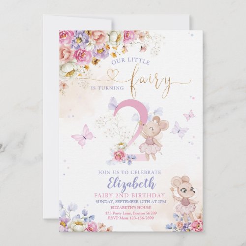 Fairy Forest Girl Birthday Magical Invitation