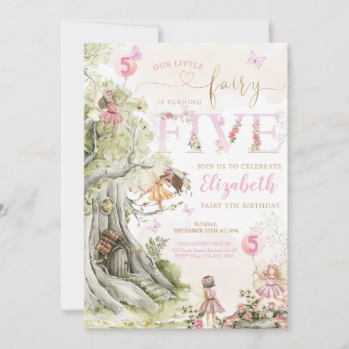 Fairy Forest Girl Birthday Magical Invitation