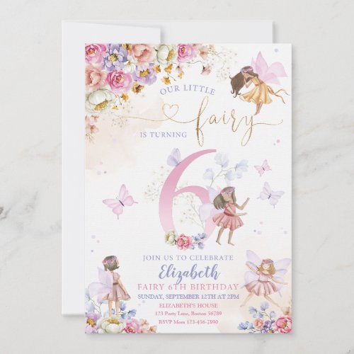 Fairy Forest Girl Birthday Magical Invitation