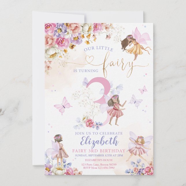 Fairy Forest Girl Birthday Magical Invitation (Front)