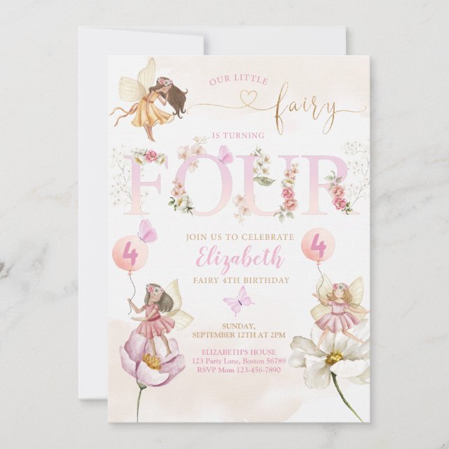 Fairy Forest Girl Birthday Magical Invitation (Front)