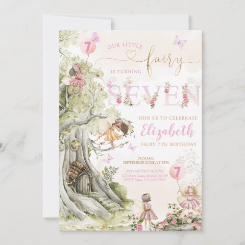 Fairy Forest Girl Birthday Magical Invitation