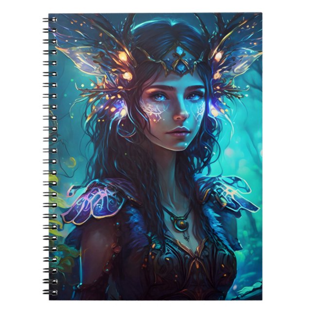 Fairy forest magic flora whimsical cool notebook (Front)