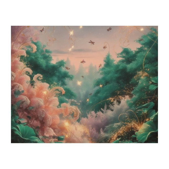 Fairy Forest Wood Wall art  (Front)