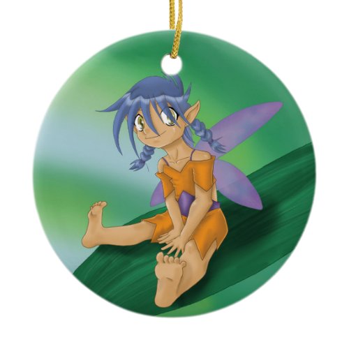 Fairy Fun Ceramic Ornament
