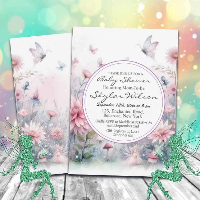 Fairy Garden Baby Shower Invitation (Creator Uploaded)