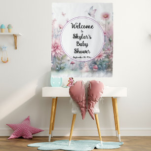 Fairy Garden Baby Shower Welcome Backdrop