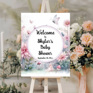 Fairy Garden Baby Shower Welcome Foam Board