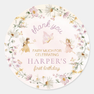 Fairy Garden Birthday Classic Round Sticker