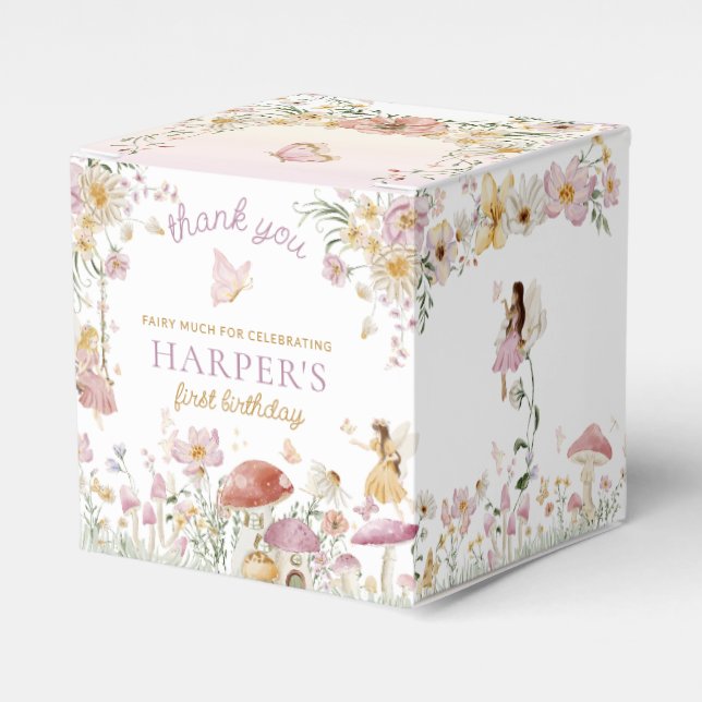 Fairy Garden Birthday Favor Boxes (Front Side)