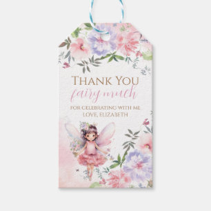 Fairy garden birthday favor tag