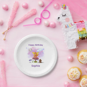 Fairy Garden Birthday Paper Plate