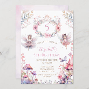 Fairy Garden Birthday Party Invitation