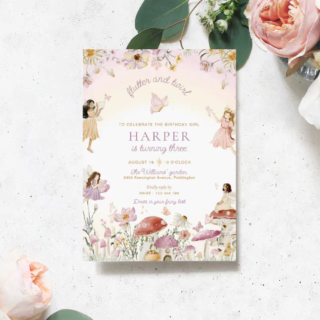 Fairy Garden Birthday Party Invitation | Zazzle Fairy Garden Birthday Party Invitation | Zazzle