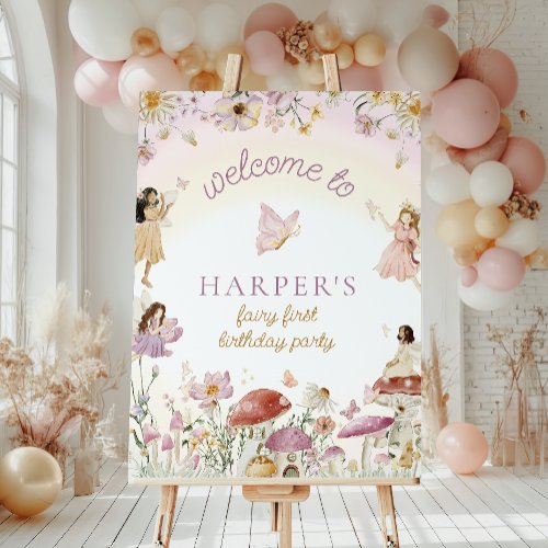 Fairy Garden Birthday Welcome  Foam Board