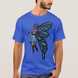 Fairy Garden Blue Flowers ArtT-Shirt T-Shirt