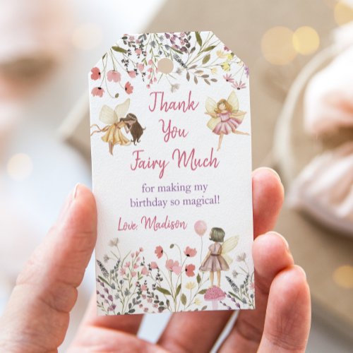 Fairy Garden Boho Wildflower Birthday Gift Tags