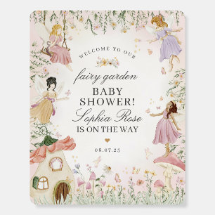 Fairy Garden Enchanted Baby Shower Welcome Sign