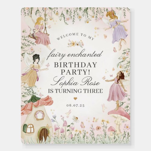 Fairy Garden Enchanted Birthday Party Welcome Sign