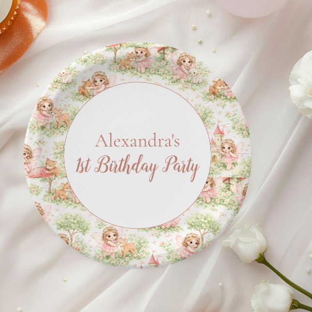 Fairy Garden First Birthday Paper Plates (Creator Uploaded)