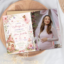 Fairy Garden Floral Girls Baby Shower Photo