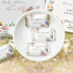 Fairy Garden Flowers Floral Sweet Baby Girl Shower Hershey's Miniatures<br><div class="desc">This collection features a dreamy,  magical fairy garden wildflower floral that is OH So Feminine! Perfect to welcome your sweet baby girl. English cottage garden style roses in blush pink,  peach and pink with blue hydrangeas,  hints of blue wildflowers and baby's breath. MSP0107</div>