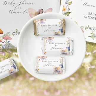 Fairy Garden Flowers Floral Sweet Baby Girl Shower Hershey's Miniatures