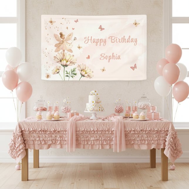 Fairy Garden Girl Birthday Party Banner (Creator Uploaded)