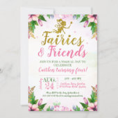 Fairy Garden Magical Enchanted Floral Birthday Invitation (Front)