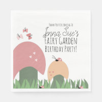 Fairy Garden Mushrooms Ladybugs Butterflies