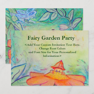 Fairy Garden Party Custom Invites or Invitation