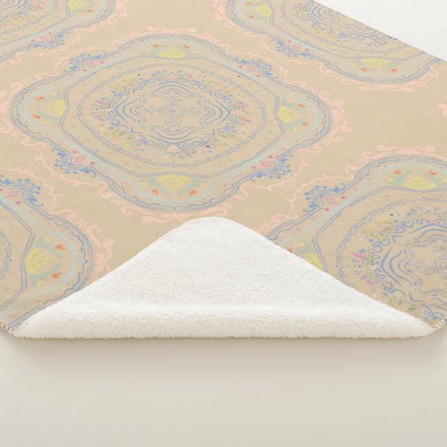 Fairy Garden Rustic Decor Ceiling Tile Design  Sherpa Blanket (3/4)