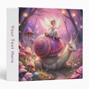 Fairy Garden Snail 3 Ring Binder