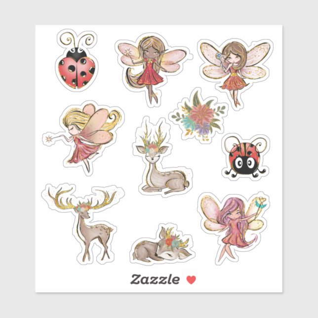 Fairy garden sticker (Sheet)