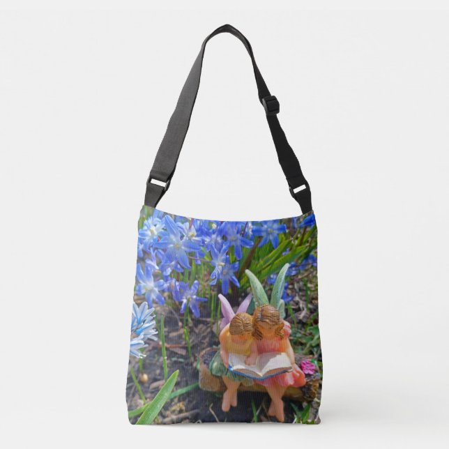 Fairy Garden Storytime Crossbody Tote Bag (Front)