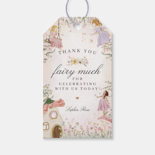 Fairy Garden Tag for Birthday or Baby Shower