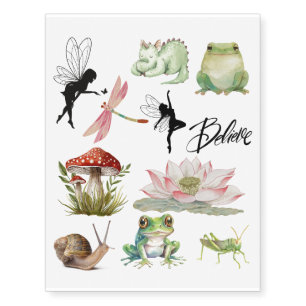 Fairy garden temporary tattoos