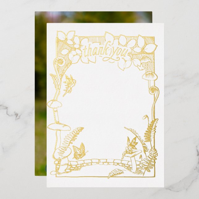 Fairy Garden Thank You Notecard (Front/Back)