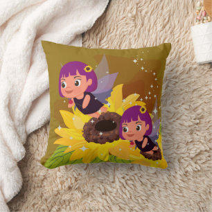 Fairy Garden Throw Pillow
