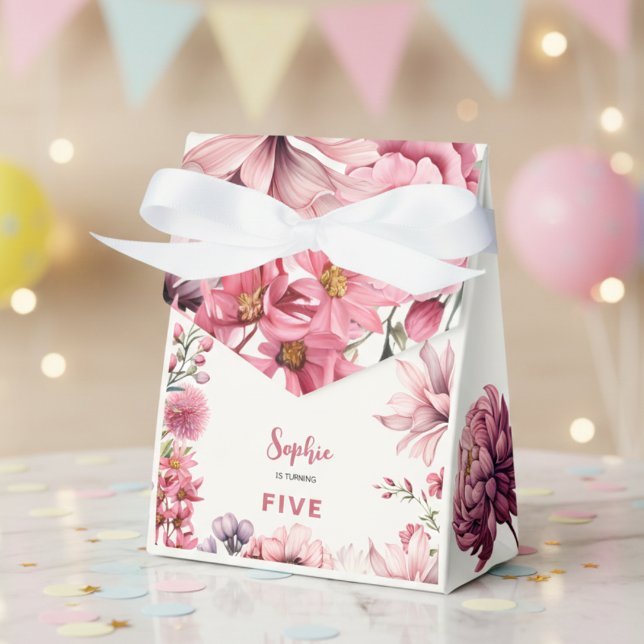 Fairy garden watercolor kids birthday favor boxes (Creator Uploaded)