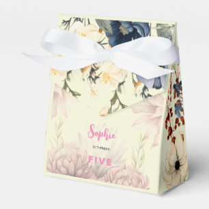 Fairy garden watercolor kids birthday favor boxes