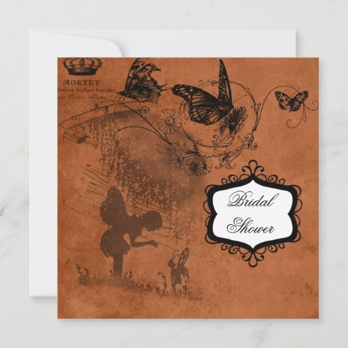 Fairy Garden Wedding Bridal Shower Invitation