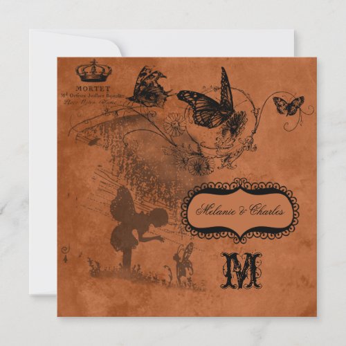 Fairy Garden Wedding Square Wedding Invitation