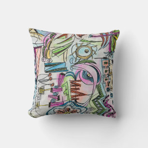Fairy Garden-Whimsical Watercolor Art Throw Pillow